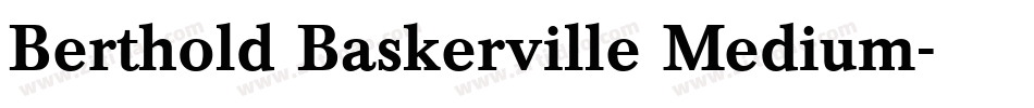 Berthold Baskerville Medium字体转换